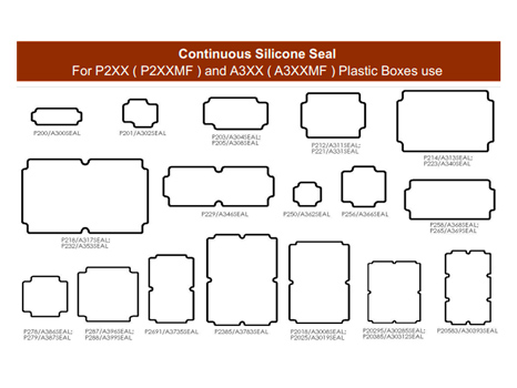 Silicone seal for P2XX (P2XXMF) and A3XX (A3XXMF) series plastic enclosures P200SEAL