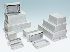 Sealed plastic enclosure with the flanges G2xxMF