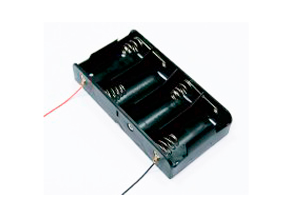 Holder for 4 batteries D with wires 150mm GSN-14-2PP