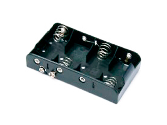 Holder for 4 D batteries with snap connector GSN-14-2SC