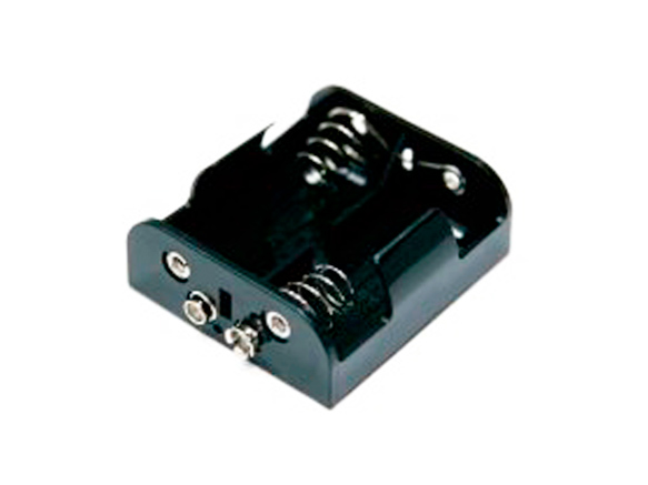 Holder for 2 batteries C with snap connector GSN-22-1SC