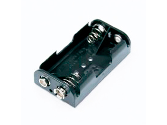 Holder for 2 AA batteries with snap connector GSN-32-2SC