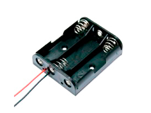 Holder for 3 AA batteries with wires 150mm GSN-33-1PP
