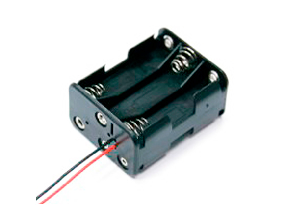 Holder for 6 AA batteries with wires 150mm GSN-36-1PP